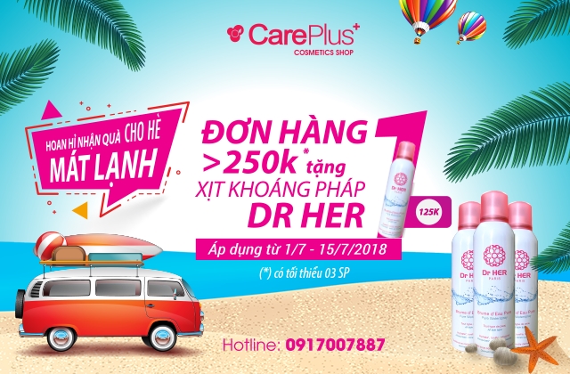 “Hoan hỉ nhận quà, cho hè mát lạnh” tại CarePlus Cosmetics Shop