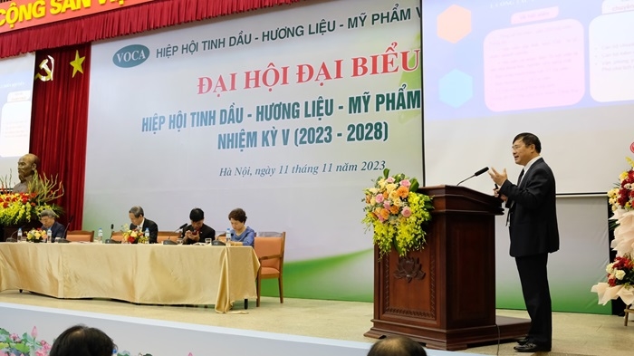 Hơn 100 đại biểu tham dự Đại hội đại biểu Hiệp hội Tinh dầu - Hương liệu - Mỹ phẩm Việt Nam khóa V, nhiệm kỳ 2023 - 2028
