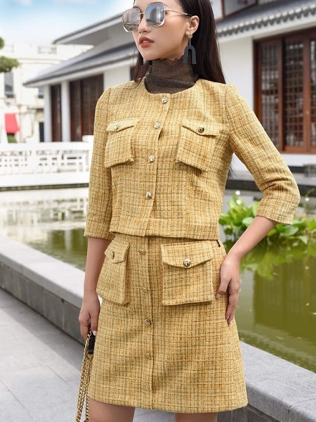 Những mẫu váy tweed không thể thiếu trong mùa Đông