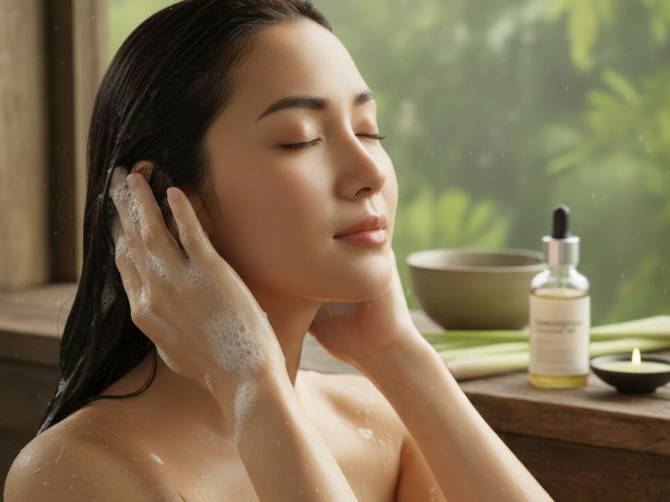 Tinh dầu sả là loại dầu cô đặc mạnh, tuyệt đối không được thoa trực tiếp lên da đầu.