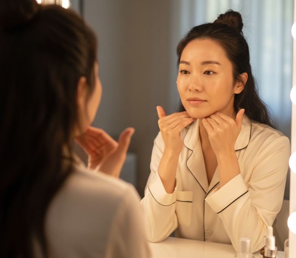 Mỗi buổi tối chỉ cần 5 phút massage da mặt để giúp xóa mờ nếp nhăn...