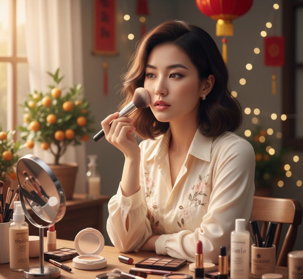 Từng bước trang điểm tỉ mỉ sẽ giúp bạn rạng rỡ cả ngày mà không bị trôi lớp trang điểm.