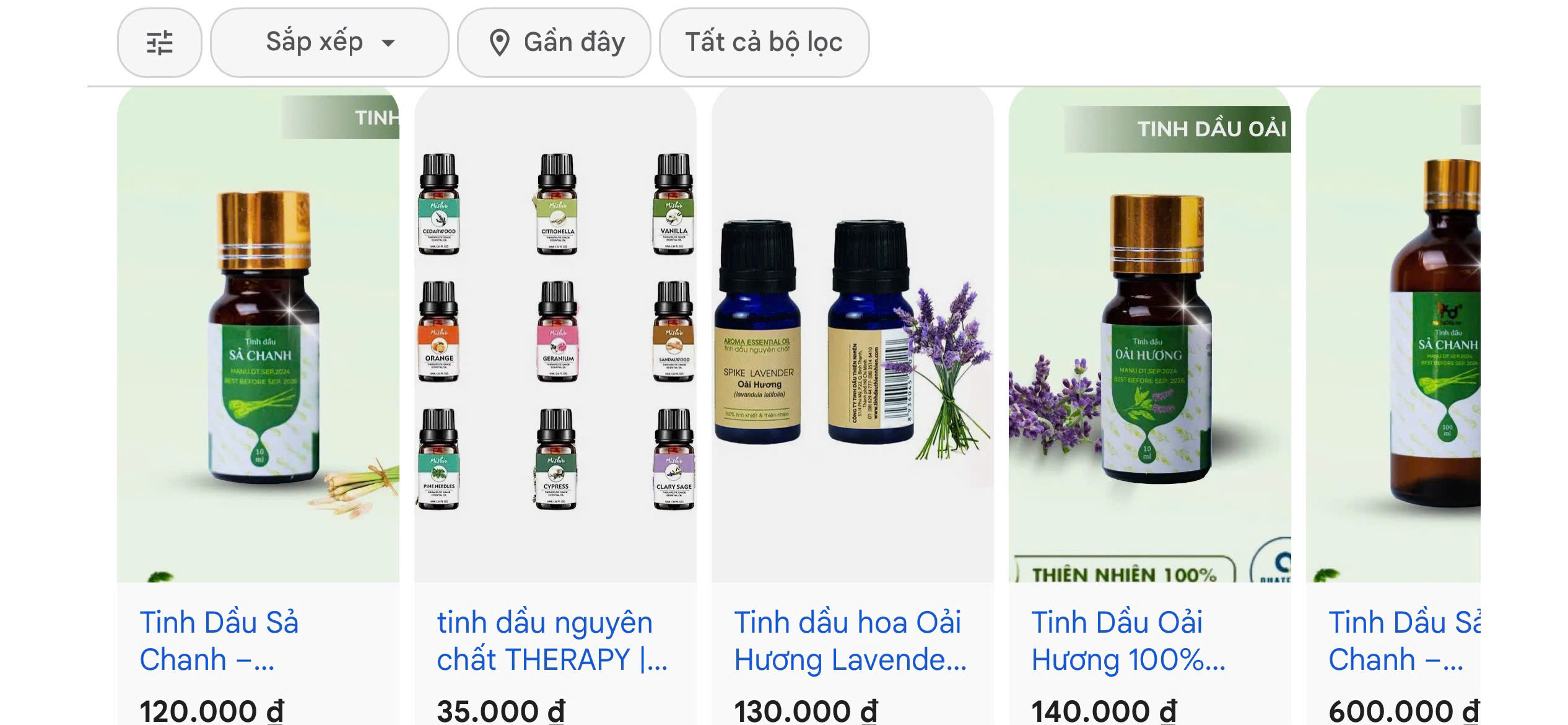 Thị trường mua bán tinh dầu trực tuyến rất đa dạng