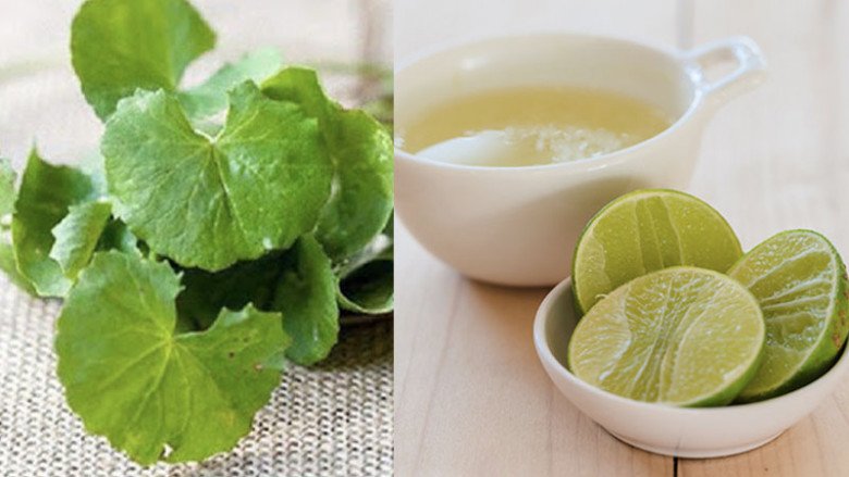 Kết hợp chanh tươi với rau má sẽ giúp làm mờ các vết nám da chân sâu.