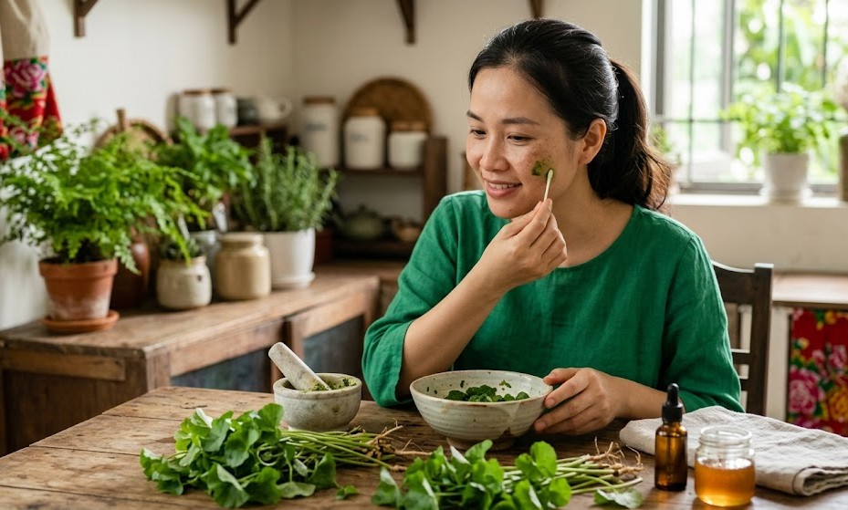 Mặt nạ rau má và mật ong phù hợp cho nám da do tác động của môi trường hoặc sử dụng mỹ phẩm kém chất lượng.