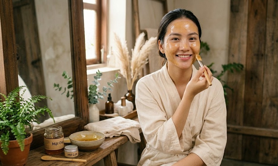 Sự kết hợp giữa mỡ lợn và mật ong tạo nên một hỗn hợp dưỡng da rất tốt.