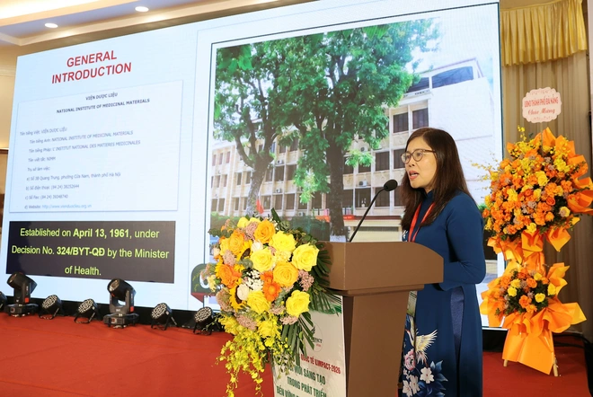 Chuyên gia trình bày tham luận tại hội thảo.