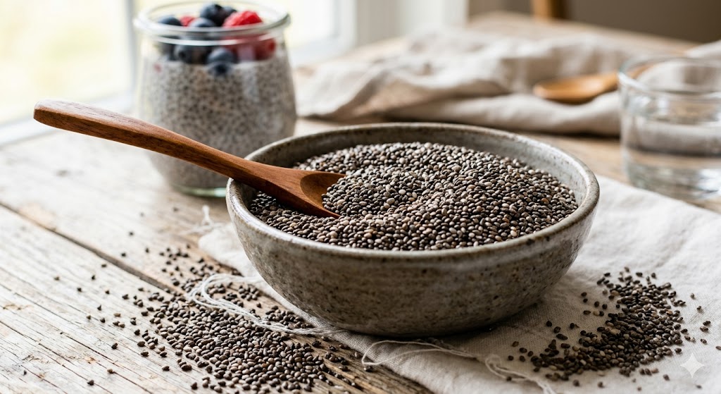 Hạt chia không chỉ là thực phẩm bổ sung dưỡng chất mà còn là một nguyên liệu chăm sóc da.