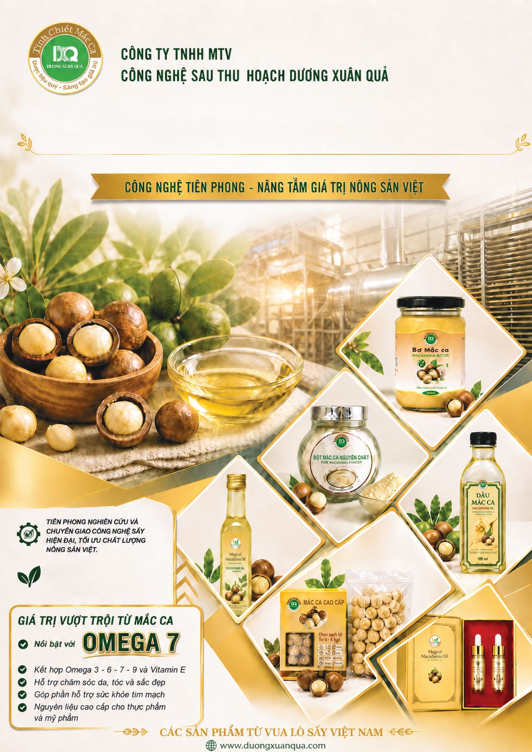 Các sản phẩm mắc ca Dương Xuân Quả