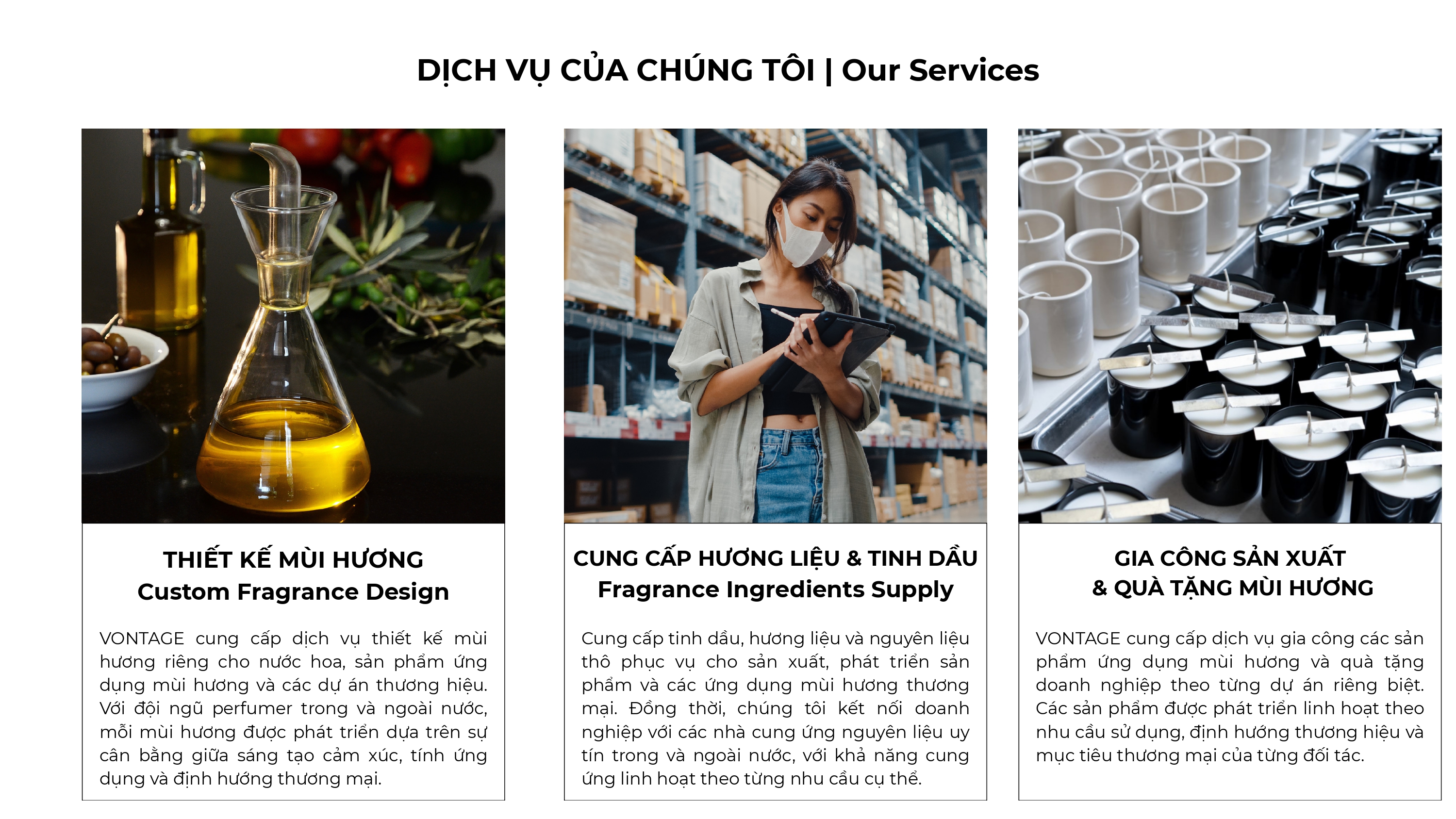 Các dịch vụ của VONTAGE