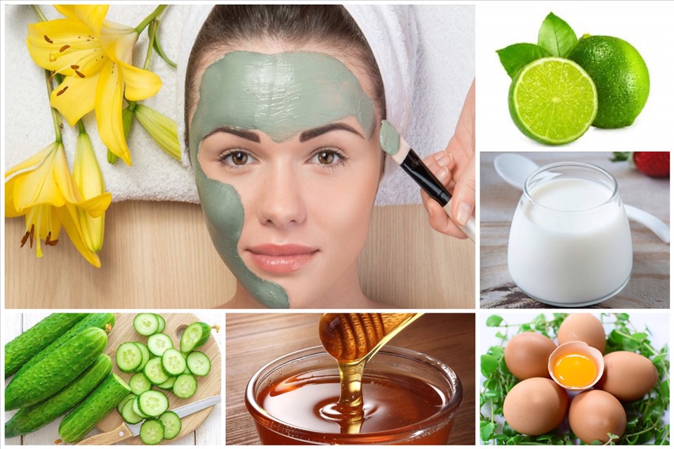 Kết hợp các nguyên liệu từ tự nhiên để chế mặt nạ dưỡng trắng da.
