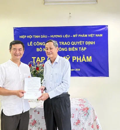 Bổ nhiệm Tổng biên tập Tạp chí Mỹ phẩm đối với đồng chí Trần Duy Phương