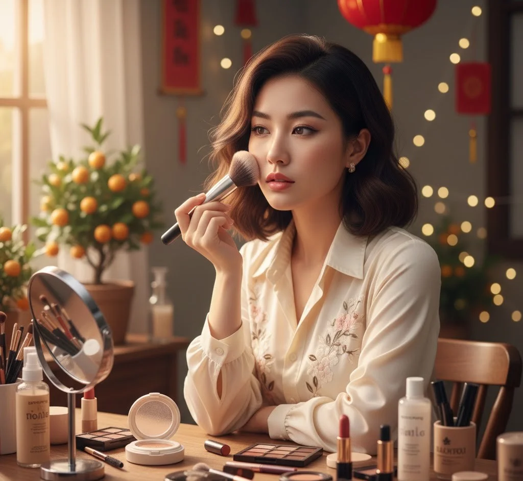 Từng bước trang điểm tỉ mỉ sẽ giúp bạn rạng rỡ cả ngày mà không bị trôi lớp trang điểm.