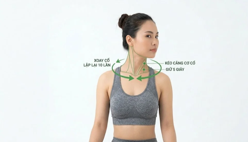Bài tập xoay cổ.