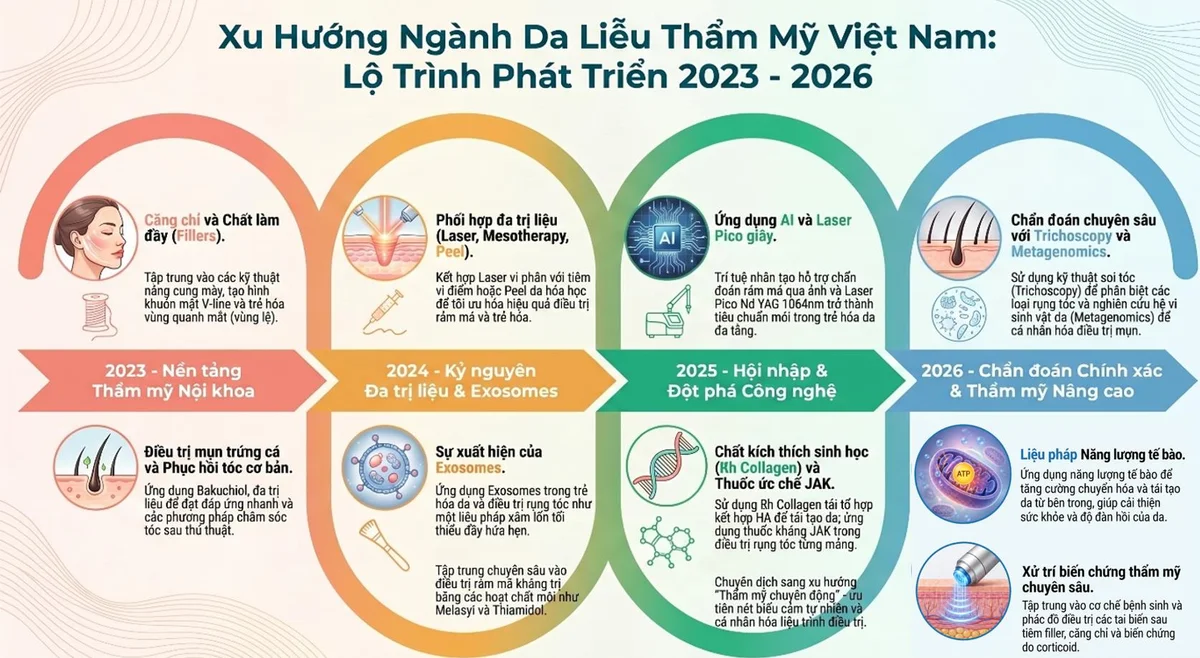 Sự thay đổi của các xu hướng làm đẹp trong những năm qua.